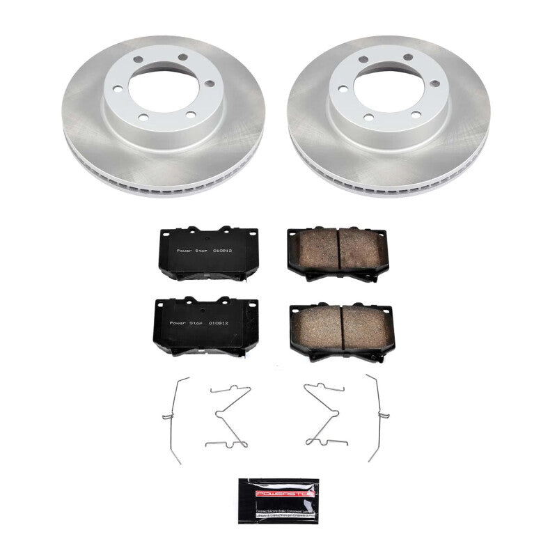 Power Stop 00-02 Toyota Tundra Front Semi-Coated Rotor Kit-Brake Kits - Performance Blank-Grocery Getter Performance