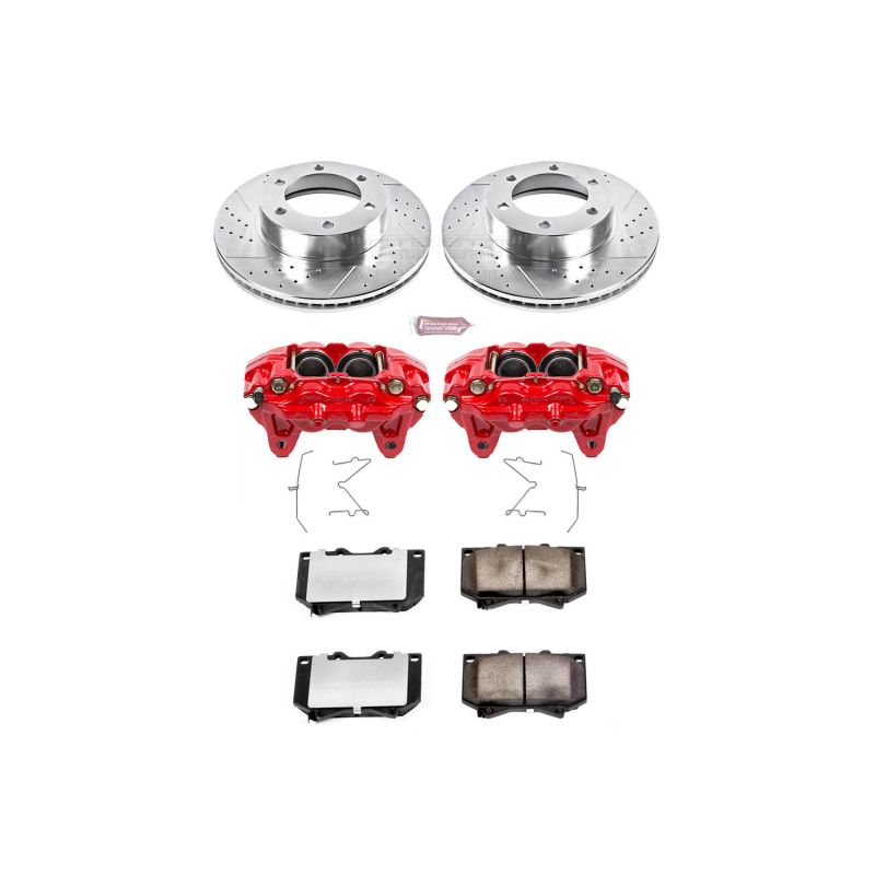 Power Stop 00-02 Toyota Tundra Front Z36 Truck & Tow Kit w/Cals-Brake Calipers - Perf-Grocery Getter Performance