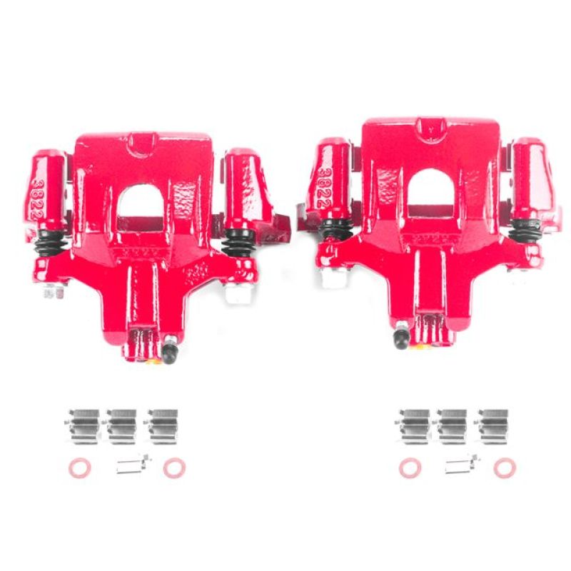 Power Stop 00-04 Toyota Avalon Rear Red Calipers w/Brackets - Pair-Brake Calipers - Perf-Grocery Getter Performance