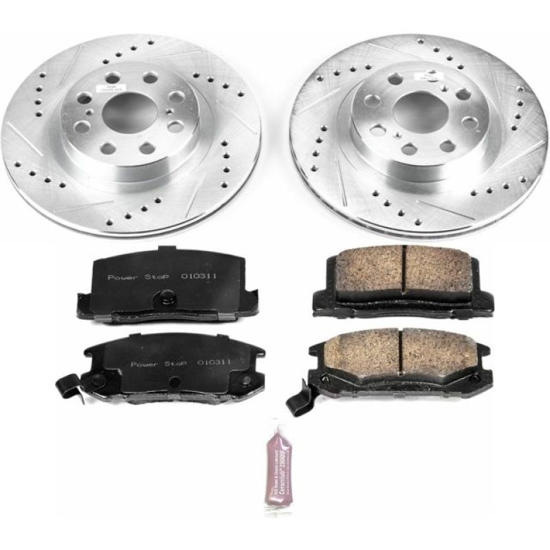 Power Stop 00-05 Toyota MR2 Spyder Rear Z23 Evolution Sport Brake Kit-Brake Kits - Performance D&S-Grocery Getter Performance