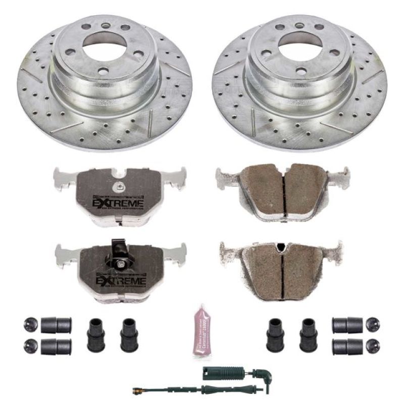 Power Stop 00-06 BMW X5 Rear Z26 Street Warrior Brake Kit-Brake Kits - Performance D&S-Grocery Getter Performance
