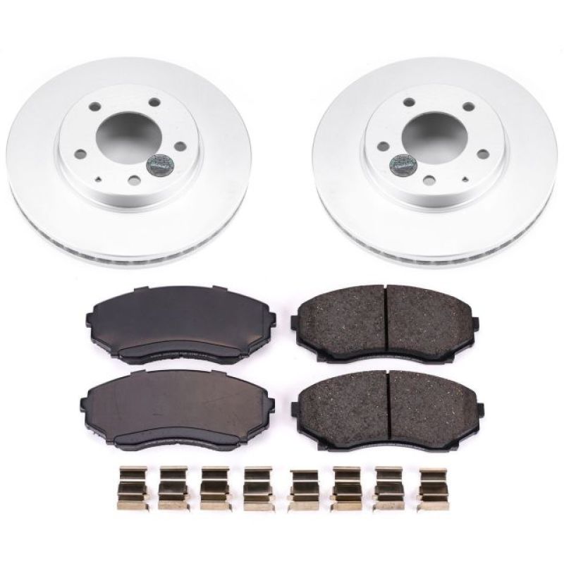 Power Stop 00-06 Mazda MPV Front Z17 Evolution Geomet Coated Brake Kit-Brake Kits - Performance Blank-Grocery Getter Performance
