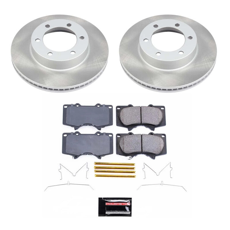 Power Stop 00-06 Toyota Tundra Front Semi-Coated Rotor Kit-Brake Kits - Performance Blank-Grocery Getter Performance