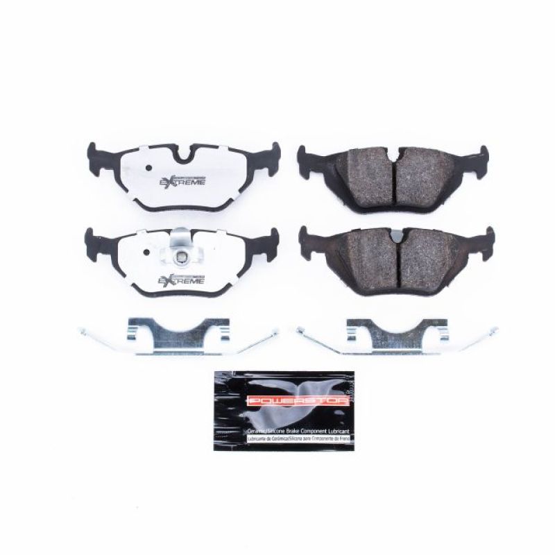 Power Stop 01-02 BMW 525i Rear Z26 Extreme Street Brake Pads w/Hardware-Brake Pads - Performance-Grocery Getter Performance