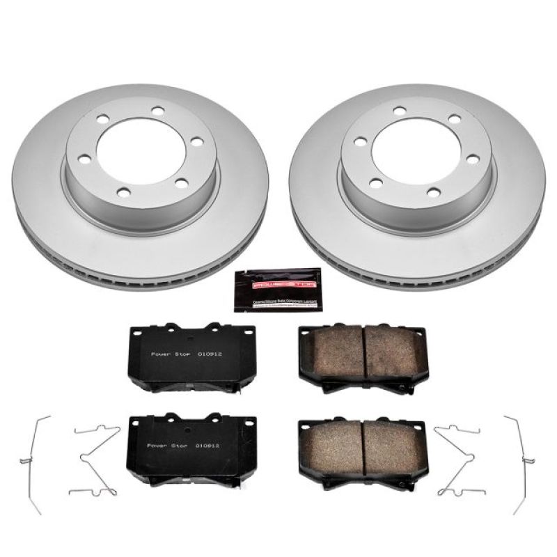 Power Stop 01-02 Toyota Sequoia Front Z17 Evolution Geomet Coated Brake Kit-Brake Kits - Performance Blank-Grocery Getter Performance