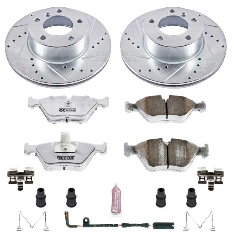 Power Stop 01-03 BMW 525i Front Z26 Street Warrior Brake Kit-Brake Kits - Performance D&S-Grocery Getter Performance