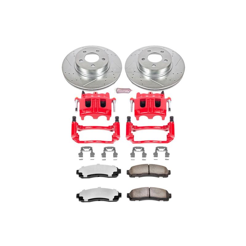 Power Stop 01-03 Ford Explorer Sport Front Z36 Truck & Tow Brake Kit w/Calipers-Brake Kits - Performance D&S-Grocery Getter Performance