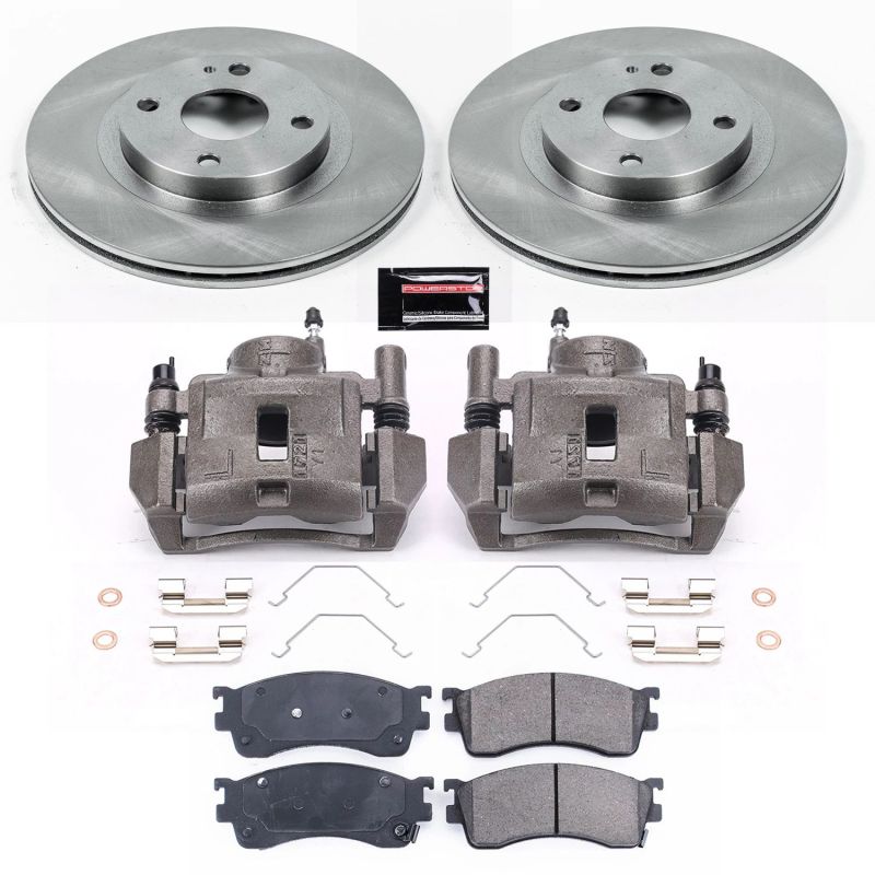 Power Stop 01-03 Mazda Protege Front Autospecialty Brake Kit w/Calipers-Brake Kits - OE-Grocery Getter Performance