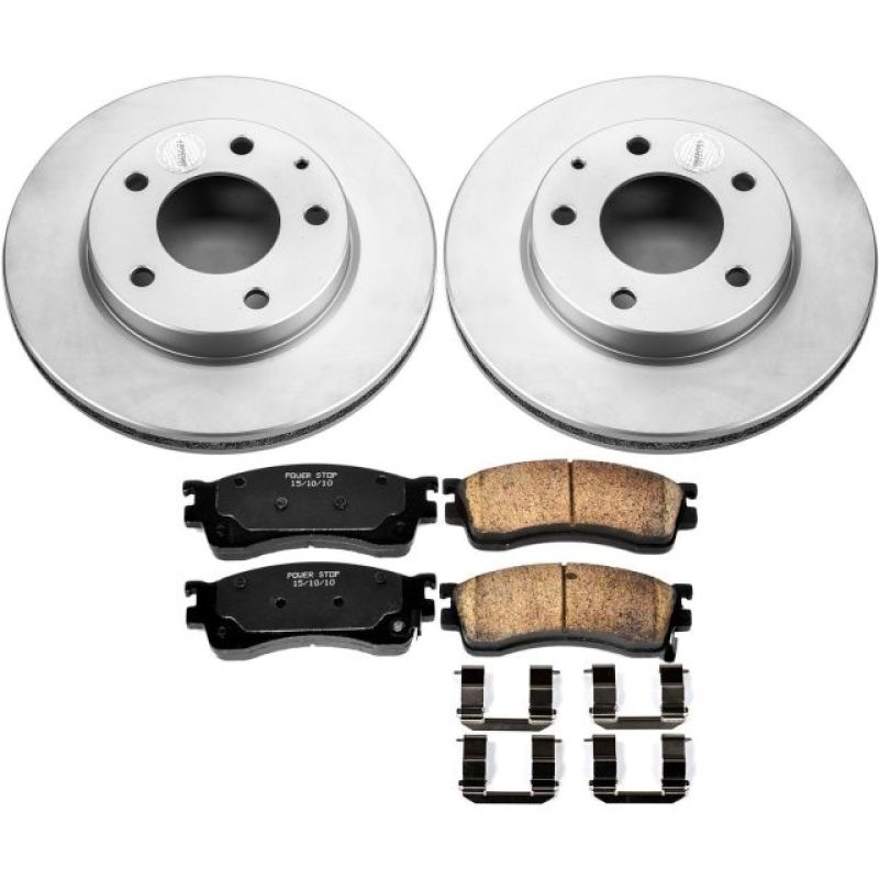 Power Stop 01-03 Mazda Protege Front Z17 Evolution Geomet Coated Brake Kit-Brake Kits - Performance Blank-Grocery Getter Performance