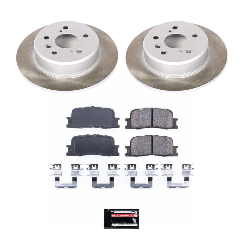 Power Stop 01-03 Toyota Highlander Rear Semi-Coated Rotor Kit-Brake Kits - Performance Blank-Grocery Getter Performance