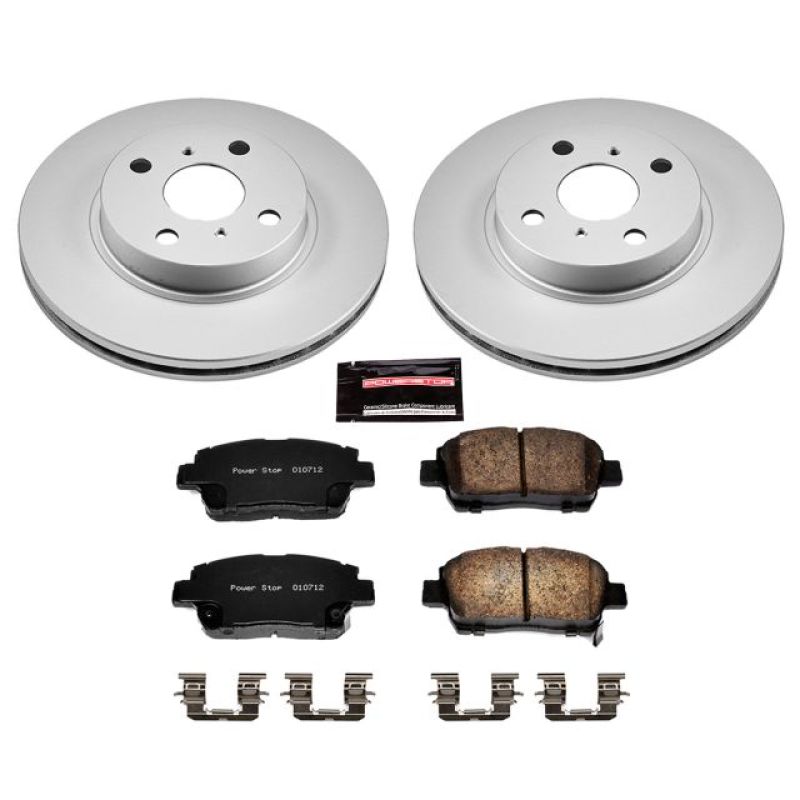 Power Stop 01-03 Toyota Prius Front Z17 Evolution Geomet Coated Brake Kit-Brake Kits - Performance Blank-Grocery Getter Performance