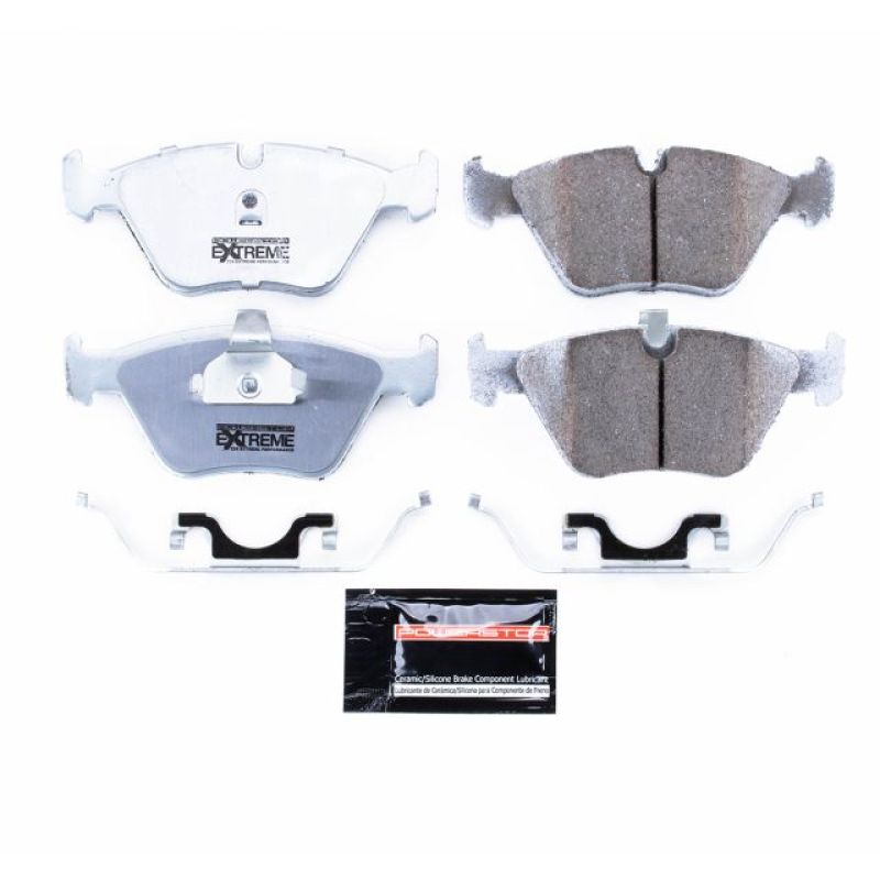 Power Stop 01-05 BMW 525i Front Z26 Extreme Street Brake Pads w/Hardware-Brake Pads - Performance-Grocery Getter Performance