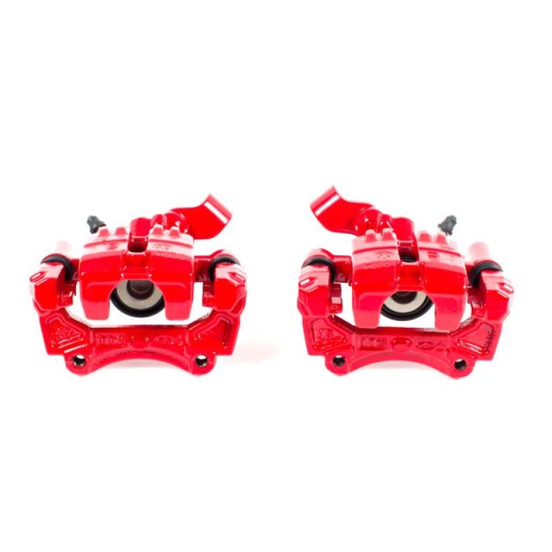 Power Stop 01-05 Mazda Miata Rear Red Calipers w/Brackets - Pair-Brake Calipers - Perf-Grocery Getter Performance