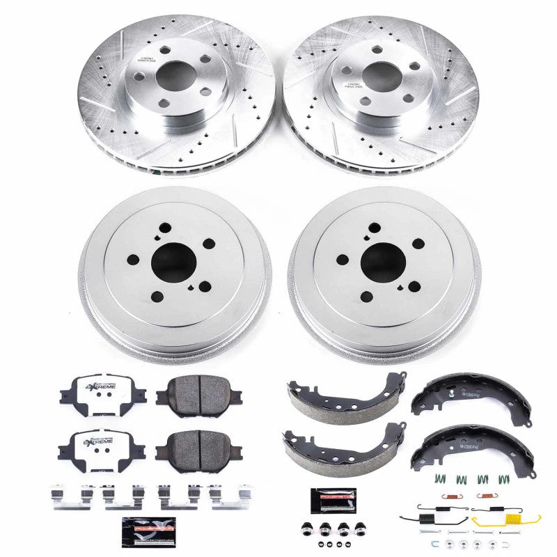 Power Stop 01-05 Toyota Celica Front & Rear Z26 Street Brake Kit-Brake Kits - Performance D&S-Grocery Getter Performance