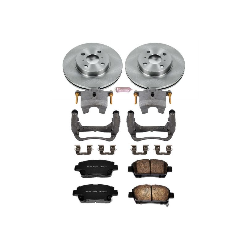 Power Stop 01-05 Toyota Echo Front Autospecialty Brake Kit w/Calipers-Brake Kits - OE-Grocery Getter Performance
