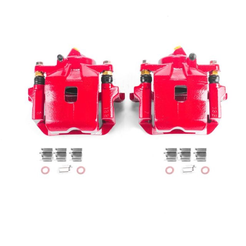Power Stop 01-05 Toyota RAV4 Front Red Calipers w/Brackets - Pair-Brake Calipers - Perf-Grocery Getter Performance
