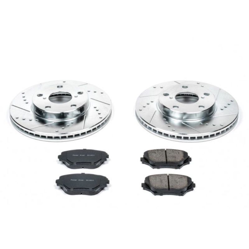 Power Stop 01-05 Toyota RAV4 Front Z23 Evolution Sport Brake Kit-Brake Kits - Performance D&S-Grocery Getter Performance