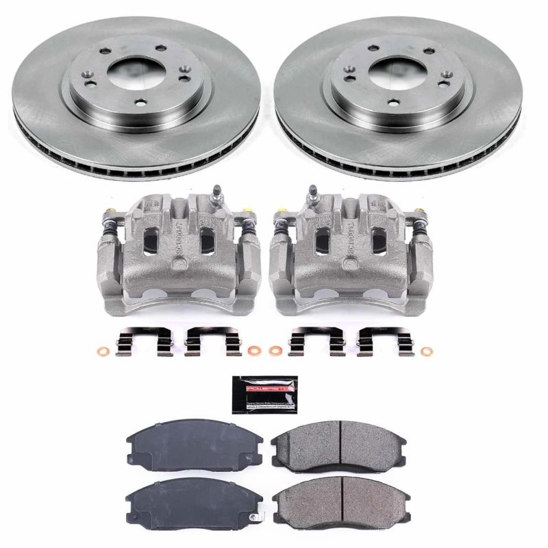Power Stop 01-06 Hyundai Santa Fe Front Autospecialty Brake Kit w/Calipers-Brake Kits - OE-Grocery Getter Performance