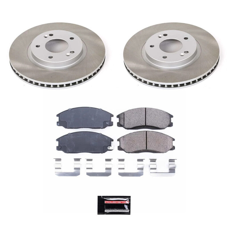 Power Stop 01-06 Hyundai Santa Fe Front Semi-Coated Rotor Kit-Brake Kits - Performance Blank-Grocery Getter Performance