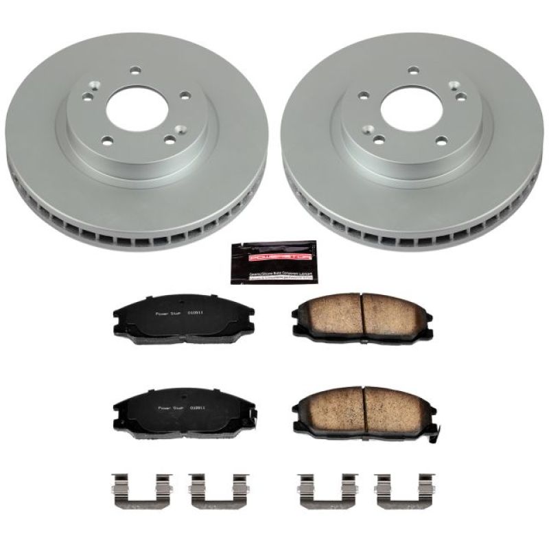 Power Stop 01-06 Hyundai Santa Fe Front Z17 Evolution Geomet Coated Brake Kit-Brake Kits - Performance Blank-Grocery Getter Performance