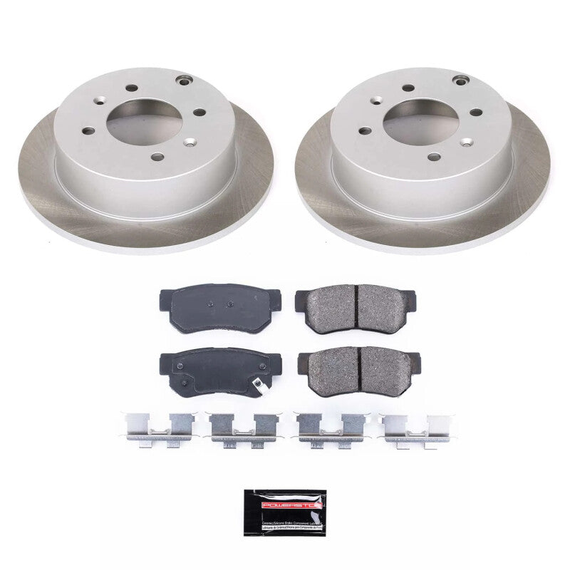 Power Stop 01-06 Kia Optima Rear Semi-Coated Rotor Kit-Brake Kits - Performance Blank-Grocery Getter Performance