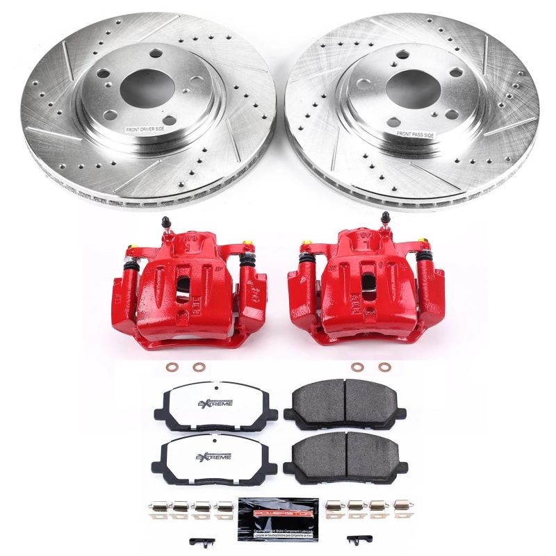 Power Stop 01-07 Toyota High Lander Front Z36 Truck & Tow Brake Kit w/Calipers-Brake Kits - Performance D&S-Grocery Getter Performance