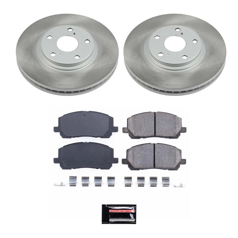Power Stop 01-07 Toyota Highlander Front Semi-Coated Rotor Kit-Brake Kits - Performance Blank-Grocery Getter Performance