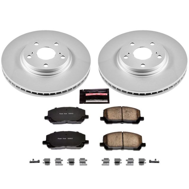 Power Stop 01-07 Toyota Highlander Front Z17 Evolution Geomet Coated Brake Kit-Brake Kits - Performance Blank-Grocery Getter Performance