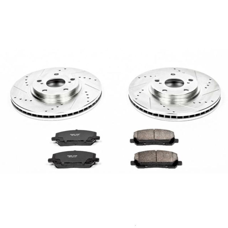 Power Stop 01-07 Toyota Highlander Front Z23 Evolution Sport Brake Kit-Brake Kits - Performance D&S-Grocery Getter Performance