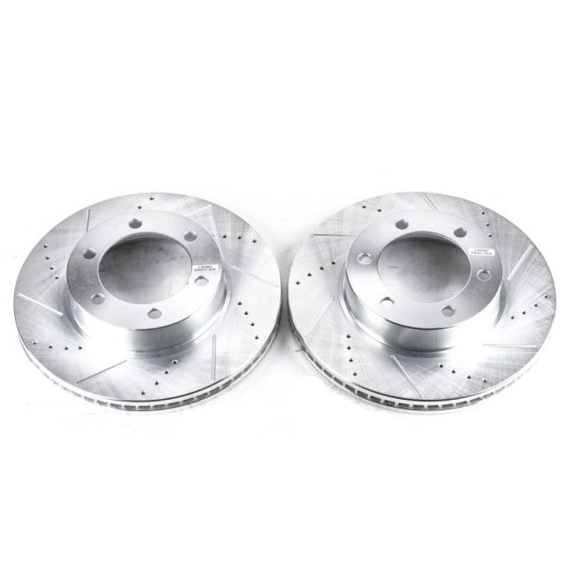 Power Stop 01-07 Toyota Sequoia Front Evolution Drilled & Slotted Rotors - Pair-Brake Rotors - Slot & Drilled-Grocery Getter Performance