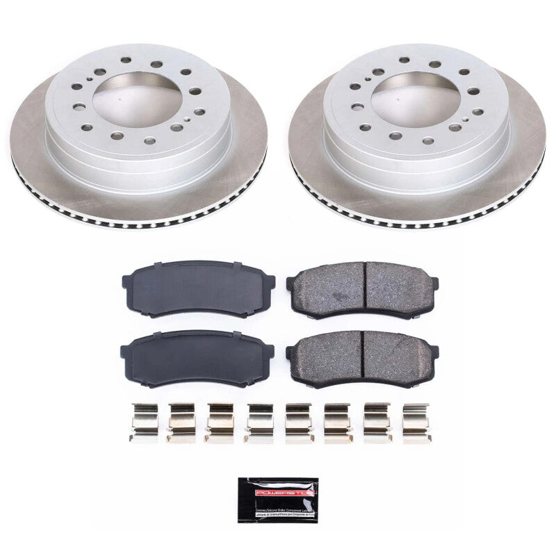 Power Stop 01-07 Toyota Sequoia Rear Semi-Coated Rotor Kit-Brake Kits - Performance Blank-Grocery Getter Performance