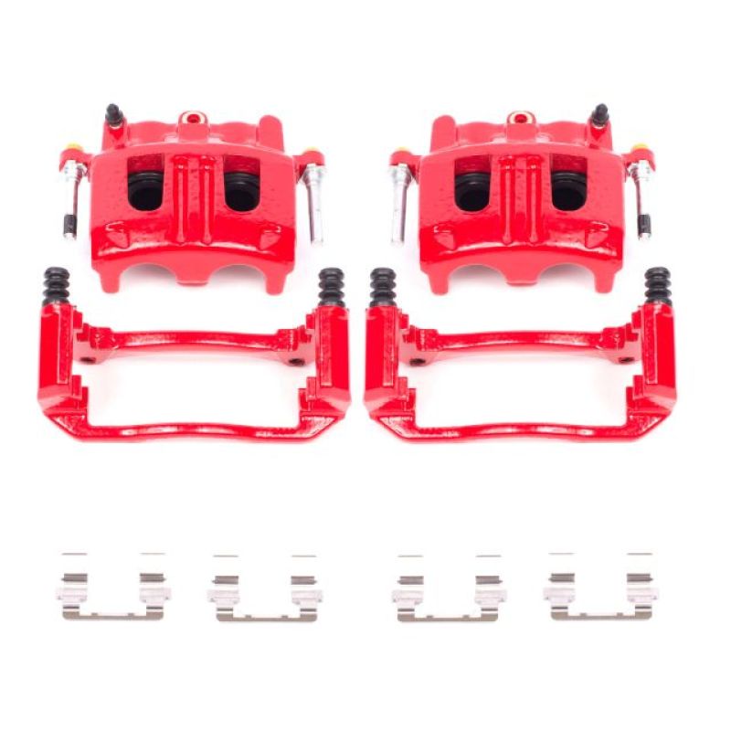 Power Stop 02-05 Ford Explorer Front Red Calipers w/Brackets - Pair-Brake Calipers - Perf-Grocery Getter Performance