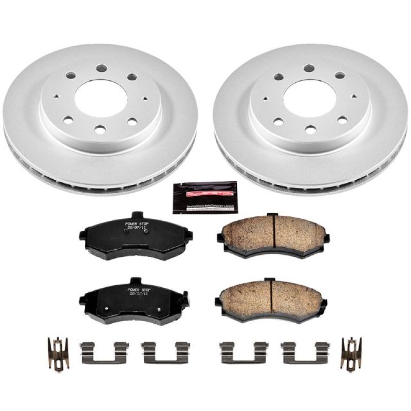 Power Stop 02-05 Hyundai Elantra Front Z17 Evolution Geomet Coated Brake Kit-Brake Kits - Performance Blank-Grocery Getter Performance