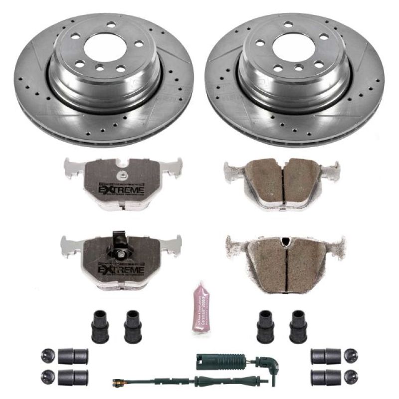 Power Stop 02-06 BMW X5 Rear Z26 Street Warrior Brake Kit-Brake Kits - Performance D&S-Grocery Getter Performance