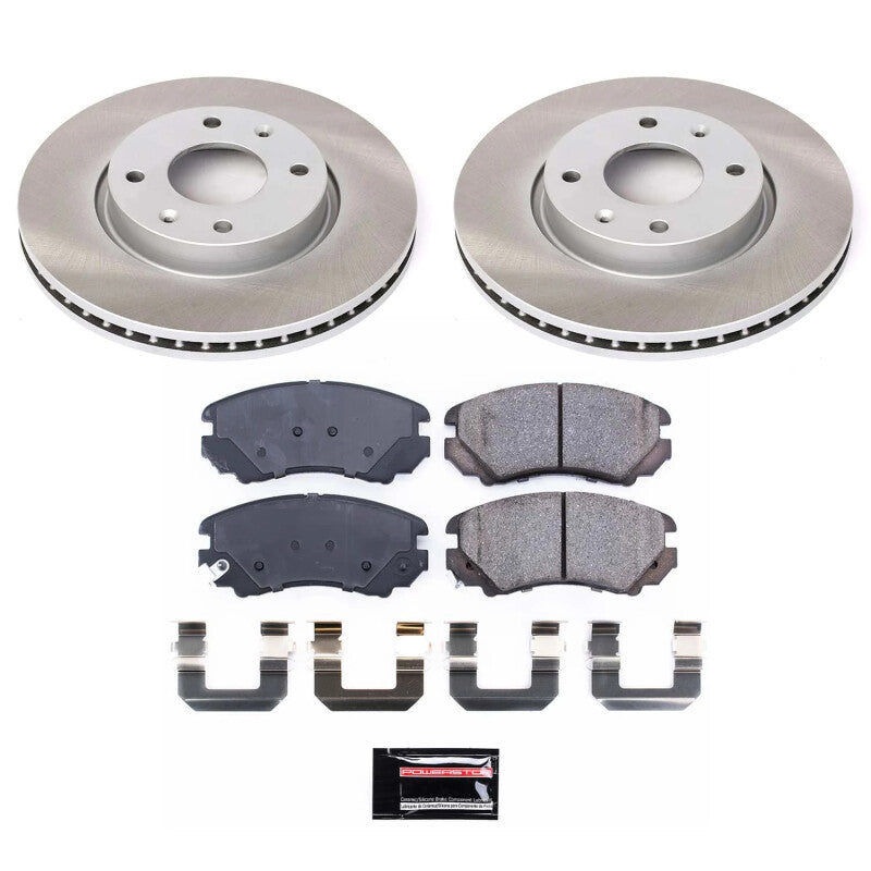 Power Stop 02-06 Kia Optima Front Semi-Coated Rotor Kit-Brake Kits - Performance Blank-Grocery Getter Performance
