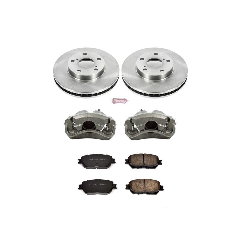 Power Stop 02-06 Toyota Camry Front Autospecialty Brake Kit w/Calipers-Brake Kits - OE-Grocery Getter Performance