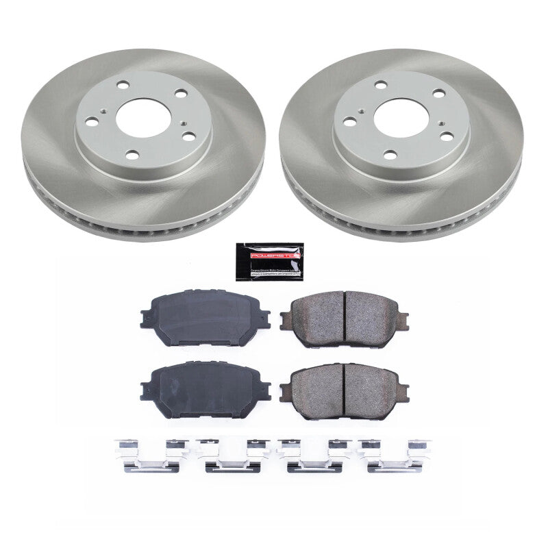 Power Stop 02-06 Toyota Camry Front Semi-Coated Rotor Kit-Brake Kits - Performance Blank-Grocery Getter Performance