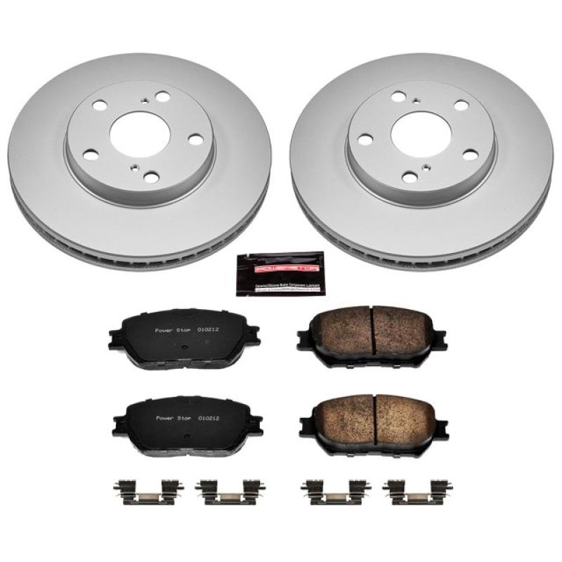 Power Stop 02-06 Toyota Camry Front Z17 Evolution Geomet Coated Brake Kit-Brake Kits - Performance Blank-Grocery Getter Performance