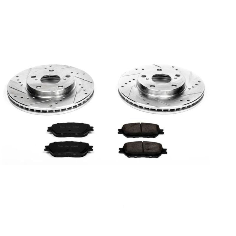 Power Stop 02-06 Toyota Camry Front Z23 Evolution Sport Brake Kit-Brake Kits - Performance D&S-Grocery Getter Performance