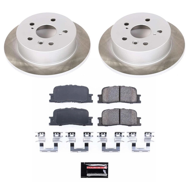 Power Stop 02-06 Toyota Camry Rear Semi-Coated Rotor Kit-Brake Kits - Performance Blank-Grocery Getter Performance