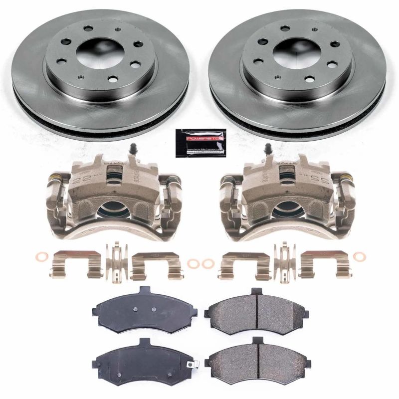 Power Stop 03-05 Hyundai Elantra Front Autospecialty Brake Kit w/Calipers-Brake Kits - OE-Grocery Getter Performance