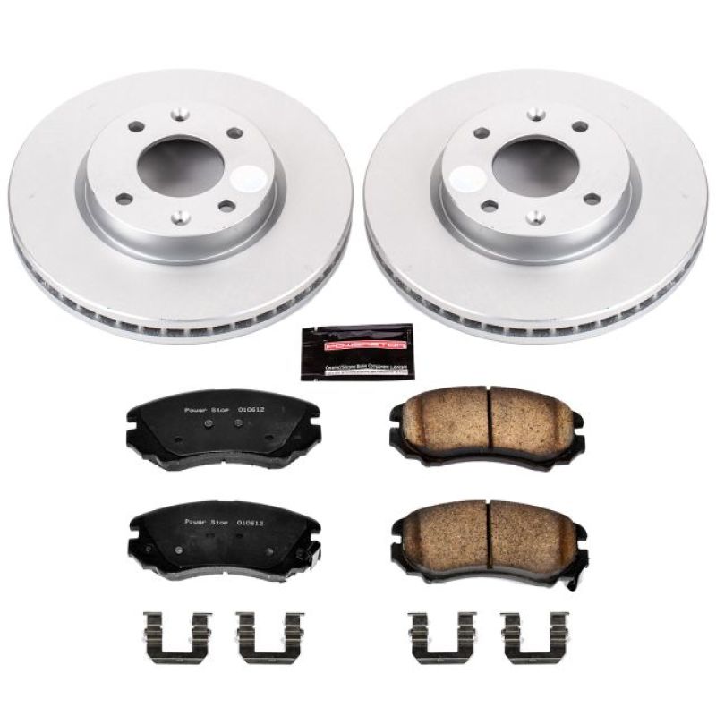 Power Stop 03-05 Hyundai Sonata Front Z17 Evolution Geomet Coated Brake Kit-Brake Kits - Performance Blank-Grocery Getter Performance