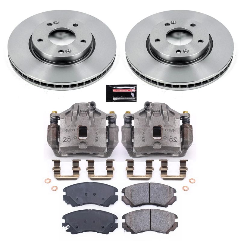 Power Stop 03-05 Hyundai Tiburon Front Autospecialty Brake Kit w/Calipers-Brake Kits - OE-Grocery Getter Performance