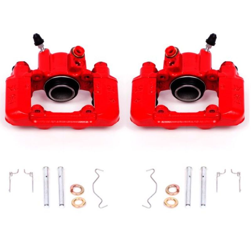 Power Stop 03-06 Pontiac Vibe Rear Red Calipers w/o Brackets - Pair-Brake Calipers - Perf-Grocery Getter Performance