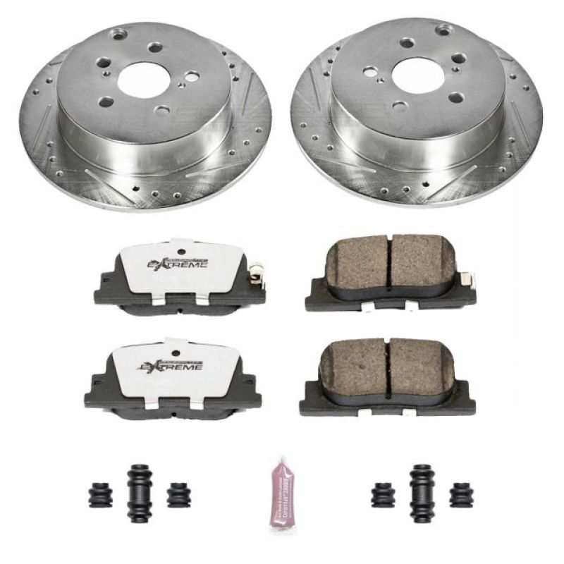 Power Stop 03-06 Pontiac Vibe Rear Z26 Street Warrior Brake Kit-Brake Kits - Performance D&S-Grocery Getter Performance