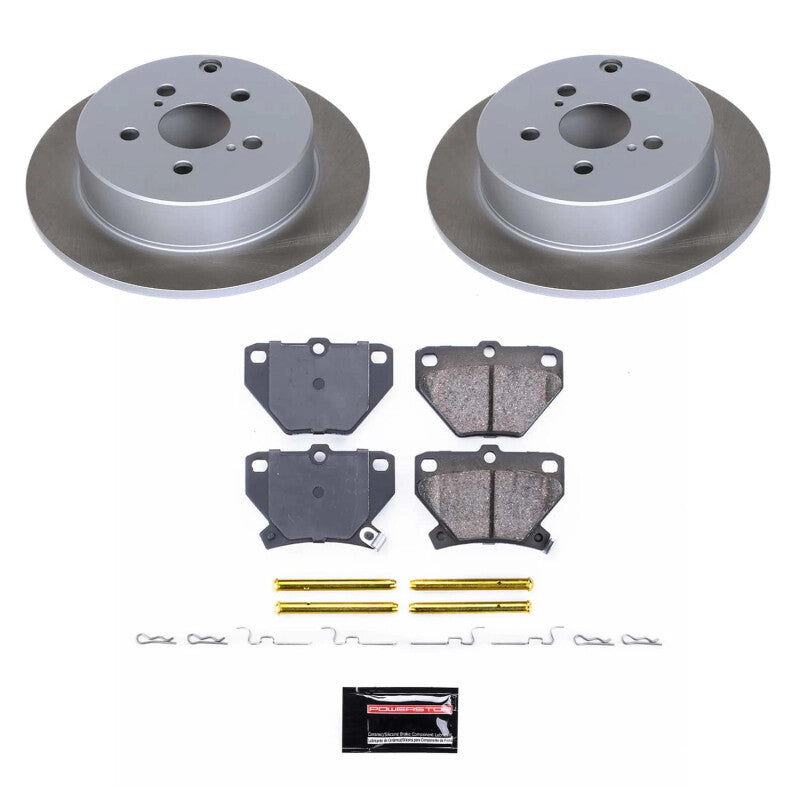 Power Stop 03-07 Toyota Matrix Rear Semi-Coated Rotor Kit-Brake Kits - Performance Blank-Grocery Getter Performance