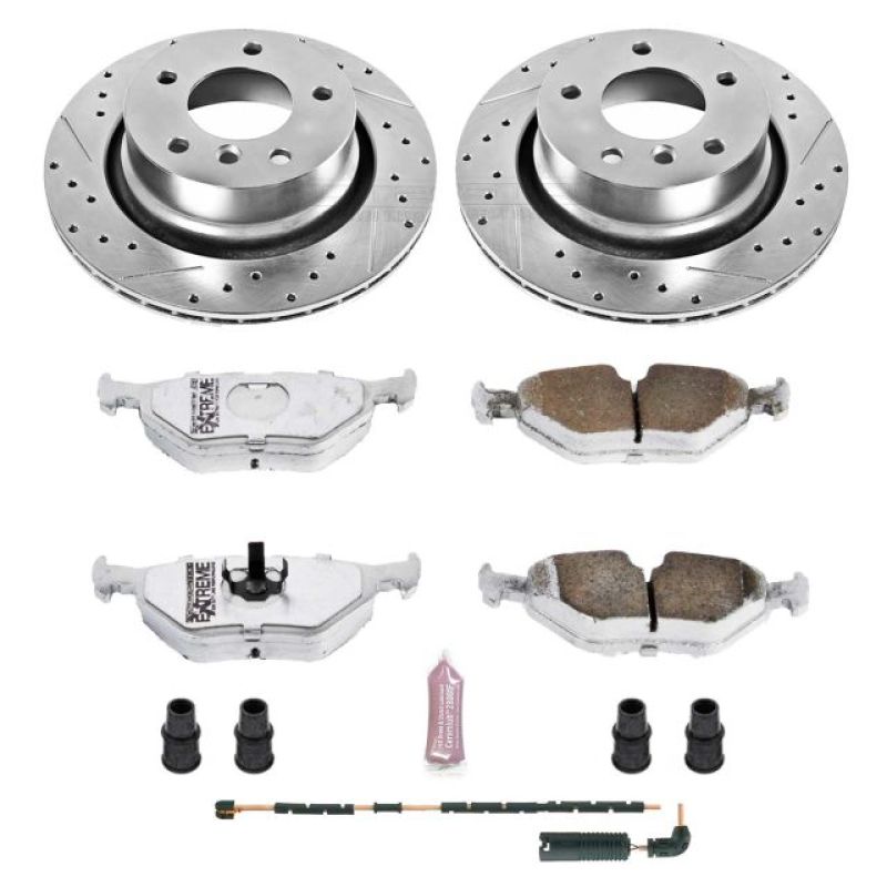 Power Stop 03-08 BMW Z4 Rear Z26 Street Warrior Brake Kit-Brake Kits - Performance D&S-Grocery Getter Performance