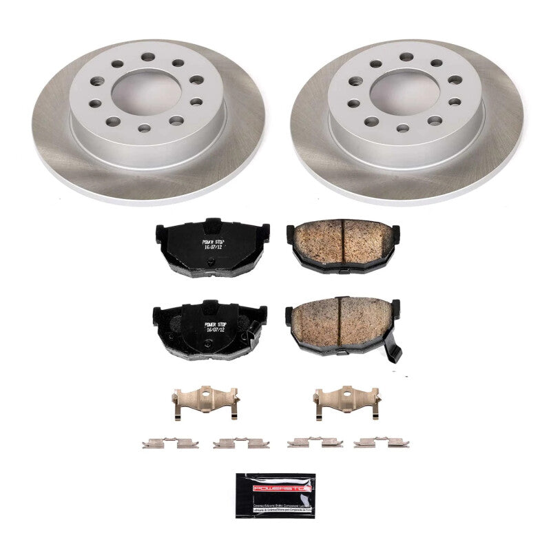 Power Stop 03-08 Hyundai Tiburon Rear Semi-Coated Rotor Kit-Brake Kits - Performance Blank-Grocery Getter Performance
