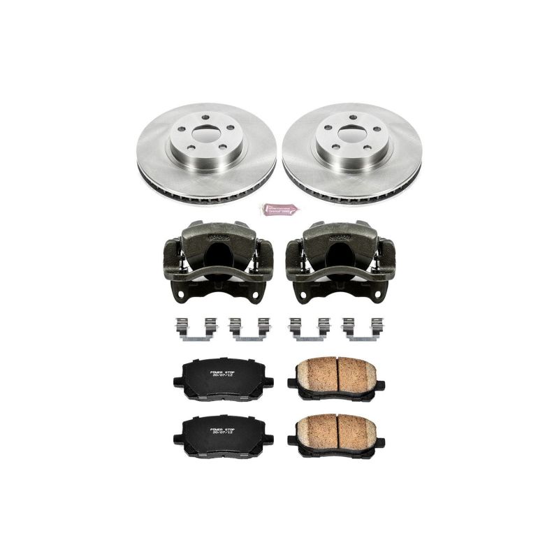 Power Stop 03-08 Pontiac Vibe Front Autospecialty Brake Kit w/Calipers-Brake Kits - OE-Grocery Getter Performance