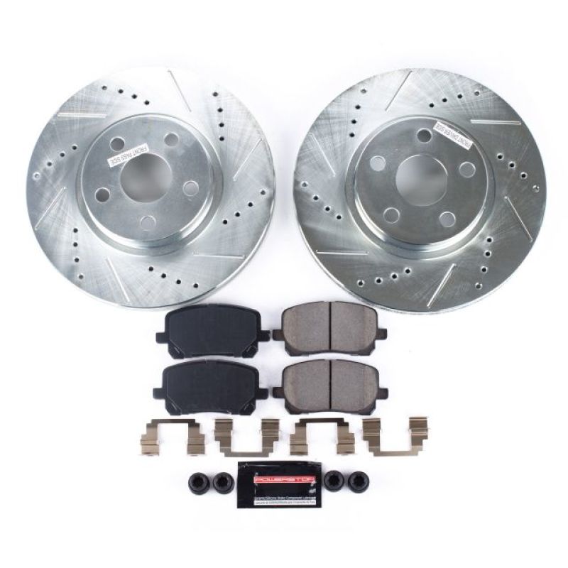 Power Stop 03-08 Pontiac Vibe Front Z23 Evolution Sport Brake Kit-Brake Kits - Performance D&S-Grocery Getter Performance